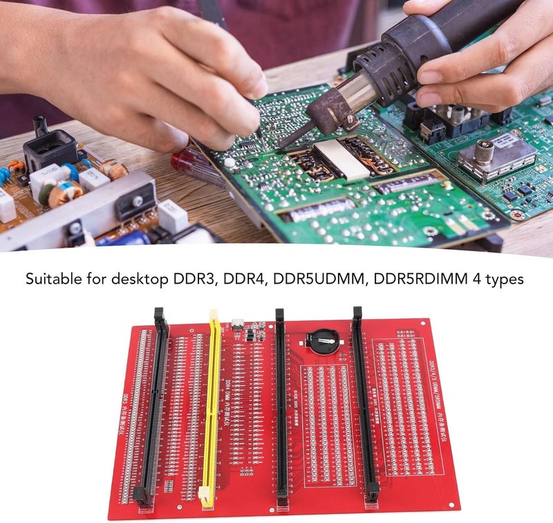 Akozon محلل ومختبر ذاكرة RAM 4 في 1 لسطح المكتب DDR3 DDR4 DDR5 بطاقة اختبار ضوء - Image 2